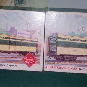 1955 Topps Rails and Sails #103 - Refrigerator Car - Railway Express - Lot of 2